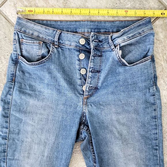 H&M High Rise Skinny Jeans Button Fly Size 32 - Picture 3 of 7